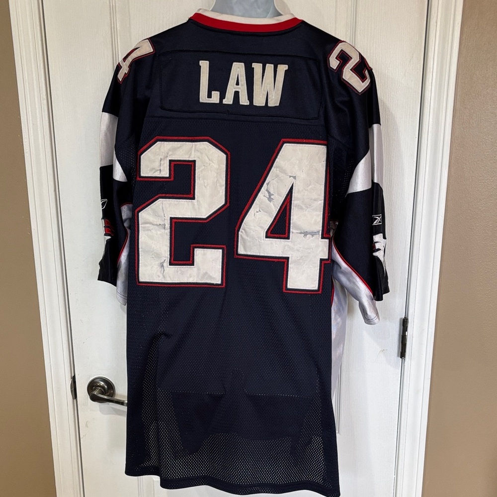 Vintage Reebok Ty Law New England Patriots Jersey